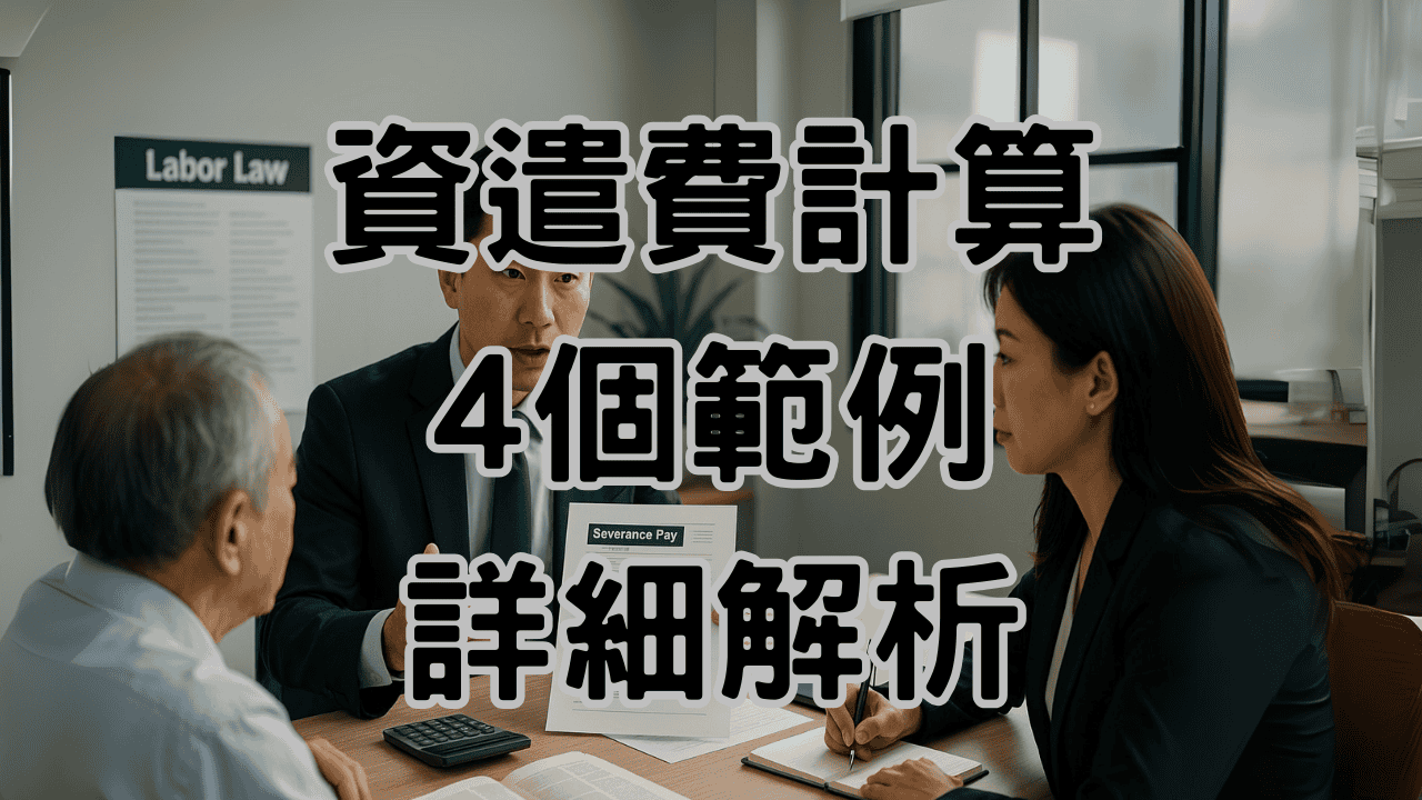 資遣費計算範例大全：從舊制到工讀生，4種情境一次搞懂-H007
