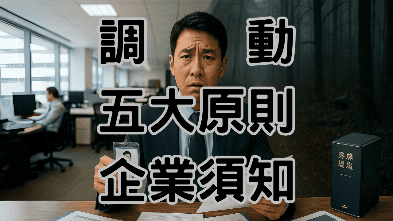 調動五原則就可以調動工作超過25公里嗎如何合法規範員工呢