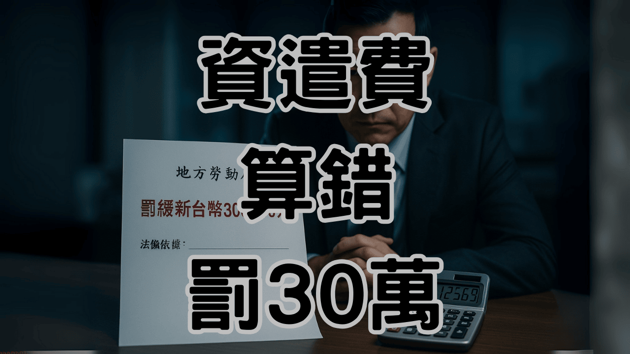 資遣費計算基數算錯？拖延超過30天觸發30萬罰款！4個薪資科目必算進去-H005