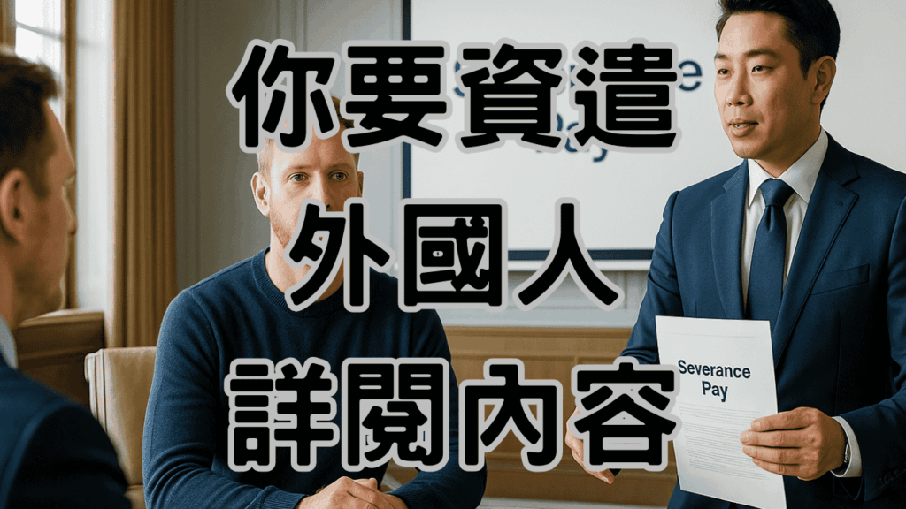 資遣費英文不是"Fire Money"這篇文章將教你如何資遣外國人-H028