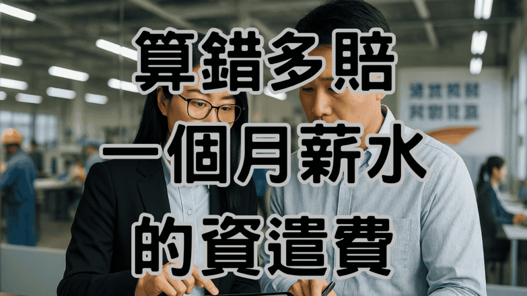 資遣費計算公式看起來簡單，為什麼83%老闆都在「平均工資」這步算錯？結果多賠一個月薪水-H041