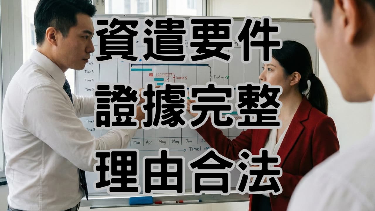 資遣要件像「驗屍報告」：你要講得出死因，還要拿得出證據，小心反被員工告-H088
